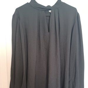 Ophelia Roe 2X Black Long Sleeve Top